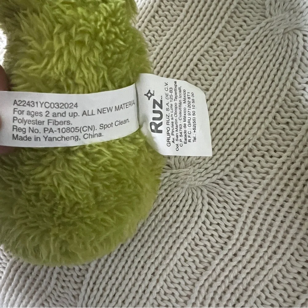 The Grinch Holiday Floppy Plush Pillow with Red Santa Hat How the Grinch Stole